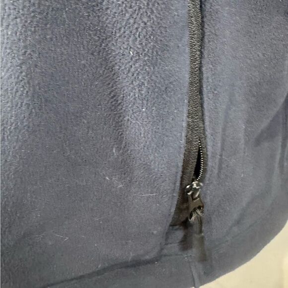 Devon & Jones custom embroidered dog paw WOOF full zip fleece jacket size medium - Picture 3 of 6